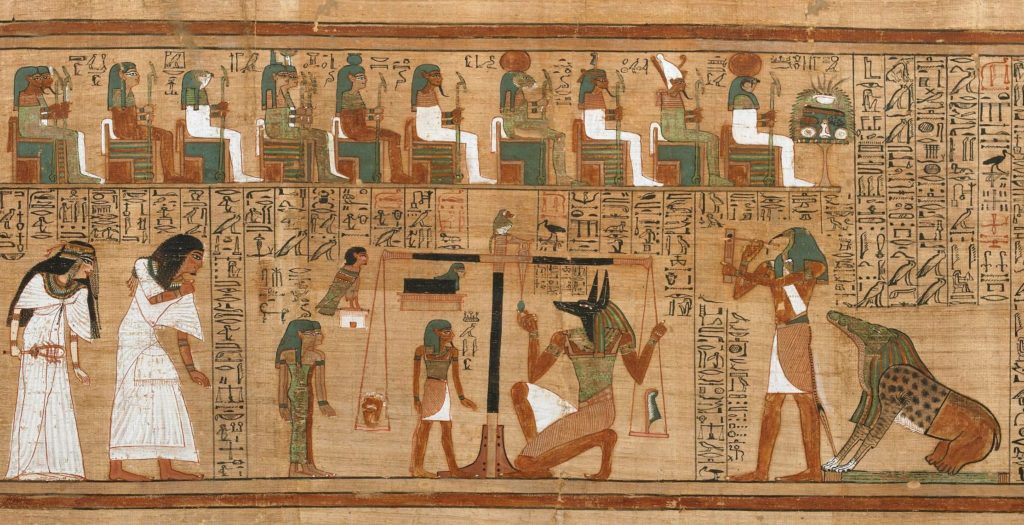 Book of the Dead, Papyrus of Ani (sheet 3) Ani's Judgment in the Hall of Judgment. (Photo by British Museum)